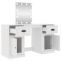 Toeletta con LED Bianco 130x50x132,5 cm Toeletta con LED Bianco 130x50x132,5 cm