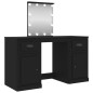 Toeletta con LED Nero 130x50x132,5 cm Toeletta con LED Nero 130x50x132,5 cm