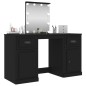 Toeletta con LED Nero 130x50x132,5 cm Toeletta con LED Nero 130x50x132,5 cm