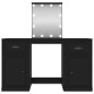 Toeletta con LED Nero 130x50x132,5 cm Toeletta con LED Nero 130x50x132,5 cm