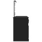 Toeletta con LED Nero 130x50x132,5 cm Toeletta con LED Nero 130x50x132,5 cm