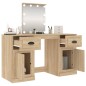 Toeletta con LED Rovere Sonoma 130x50x132,5 cm Toeletta con LED Rovere Sonoma 130x50x132,5 cm