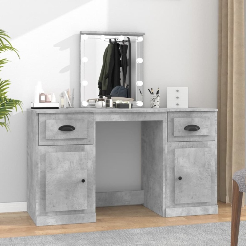Toeletta con LED Grigio Cemento 130x50x132,5 cm Toeletta con LED Grigio Cemento 130x50x132,5 cm