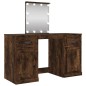 Toeletta con LED Rovere Fumo 130x50x132,5 cm Toeletta con LED Rovere Fumo 130x50x132,5 cm