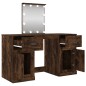 Toeletta con LED Rovere Fumo 130x50x132,5 cm Toeletta con LED Rovere Fumo 130x50x132,5 cm