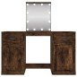 Toeletta con LED Rovere Fumo 130x50x132,5 cm Toeletta con LED Rovere Fumo 130x50x132,5 cm