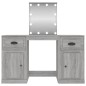 Toeletta con LED Grigio Sonoma 130x50x132,5 cm Toeletta con LED Grigio Sonoma 130x50x132,5 cm