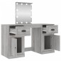 Toeletta con LED Grigio Sonoma 130x50x132,5 cm Toeletta con LED Grigio Sonoma 130x50x132,5 cm