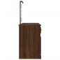 Toeletta con LED Rovere Marrone 130x50x132,5 cm Toeletta con LED Rovere Marrone 130x50x132,5 cm