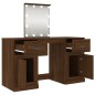 Toeletta con LED Rovere Marrone 130x50x132,5 cm Toeletta con LED Rovere Marrone 130x50x132,5 cm
