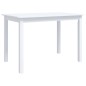 Tavolo da Pranzo Bianco 114x71x75cm in Legno Massello di Hevea Tavolo da Pranzo Bianco 114x71x75cm in Legno Massello di Hevea