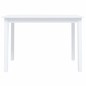Tavolo da Pranzo Bianco 114x71x75cm in Legno Massello di Hevea Tavolo da Pranzo Bianco 114x71x75cm in Legno Massello di Hevea