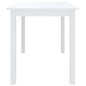 Tavolo da Pranzo Bianco 114x71x75cm in Legno Massello di Hevea Tavolo da Pranzo Bianco 114x71x75cm in Legno Massello di Hevea