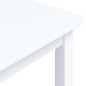 Tavolo da Pranzo Bianco 114x71x75cm in Legno Massello di Hevea Tavolo da Pranzo Bianco 114x71x75cm in Legno Massello di Hevea