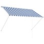 Tenda da Sole Retrattile 200x150 cm Blu e Bianco Tenda da Sole Retrattile 200x150 cm Blu e Bianco
