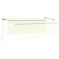 Tenda da Sole Retrattile Manuale con Parasole 4x3m Crema Tenda da Sole Retrattile Manuale con Parasole 4x3m Crema