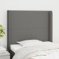 Testiera ad Orecchio Grigio Scuro 93x16x118/128 cm in Tessuto Testiera ad Orecchio Grigio Scuro 93x16x118/128 cm in Tessuto