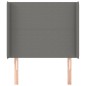 Testiera ad Orecchio Grigio Scuro 93x16x118/128 cm in Tessuto Testiera ad Orecchio Grigio Scuro 93x16x118/128 cm in Tessuto