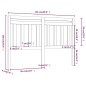 Testiera per Letto Bianca 126x4x100cm in Legno Massello di Pino Testiera per Letto Bianca 126x4x100cm in Legno Massello di Pino