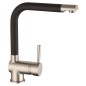 SCHÜTTE Miscelatore Lavandino RIO Acciaio Inox e Nero Opaco SCHÜTTE Miscelatore Lavandino RIO Acciaio Inox e Nero Opaco