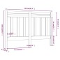 Testiera per Letto Bianca 156x4x100 cm Legno Massello di Pino Testiera per Letto Bianca 156x4x100 cm Legno Massello di Pino