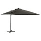 Ombrellone a Sbalzo con Palo e Luci a LED Antracite 250 cm Ombrellone a Sbalzo con Palo e Luci a LED Antracite 250 cm