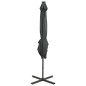 Ombrellone a Sbalzo con Palo e Luci a LED Antracite 250 cm Ombrellone a Sbalzo con Palo e Luci a LED Antracite 250 cm