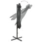 Ombrellone a Sbalzo con Palo e Luci a LED Antracite 250 cm Ombrellone a Sbalzo con Palo e Luci a LED Antracite 250 cm