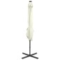 Ombrellone a Sbalzo con Palo e Luci a LED Sabbia 250 cm Ombrellone a Sbalzo con Palo e Luci a LED Sabbia 250 cm