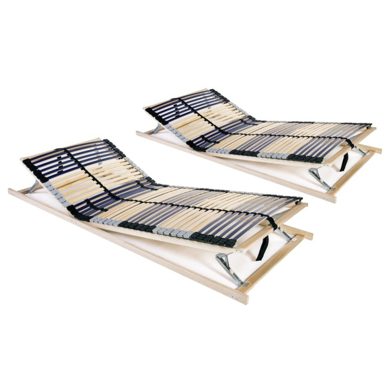 Reti a Doghe 2 pz 7 Zone con 42 Doghe in Legno 90x200 cm Reti a Doghe 2 pz 7 Zone con 42 Doghe in Legno 90x200 cm