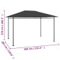 Gazebo 384x281x270 cm Antracite 180 g/m²