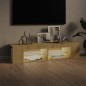 Mobile Porta TV con Luci LED Rovere Sonoma 135x39x30 cm Mobile Porta TV con Luci LED Rovere Sonoma 135x39x30 cm