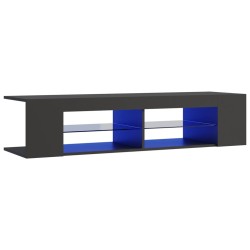 Mobile Porta TV con Luci LED Grigio 135x39x30 cm