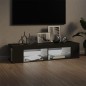 Mobile Porta TV con Luci LED Grigio 135x39x30 cm
