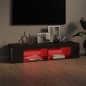Mobile Porta TV con Luci LED Grigio 135x39x30 cm