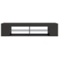 Mobile Porta TV con Luci LED Grigio 135x39x30 cm