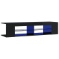 Mobile Porta TV con Luci LED Nero Lucido 135x39x30 cm Mobile Porta TV con Luci LED Nero Lucido 135x39x30 cm