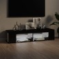 Mobile Porta TV con Luci LED Nero Lucido 135x39x30 cm Mobile Porta TV con Luci LED Nero Lucido 135x39x30 cm