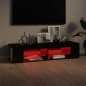 Mobile Porta TV con Luci LED Nero Lucido 135x39x30 cm Mobile Porta TV con Luci LED Nero Lucido 135x39x30 cm