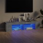 Mobile Porta TV con Luci LED Grigio Cemento 135x39x30 cm Mobile Porta TV con Luci LED Grigio Cemento 135x39x30 cm