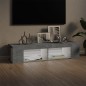 Mobile Porta TV con Luci LED Grigio Cemento 135x39x30 cm Mobile Porta TV con Luci LED Grigio Cemento 135x39x30 cm