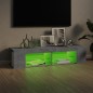 Mobile Porta TV con Luci LED Grigio Cemento 135x39x30 cm Mobile Porta TV con Luci LED Grigio Cemento 135x39x30 cm