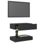 Mobile Porta TV con Luci LED Grigio 60x35 cm
