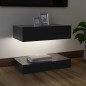 Mobile Porta TV con Luci LED Grigio 60x35 cm