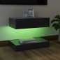 Mobile Porta TV con Luci LED Grigio 60x35 cm