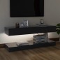 Mobili Porta TV con Luci LED 2 pz Grigi 60x35 cm Mobili Porta TV con Luci LED 2 pz Grigi 60x35 cm