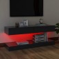 Mobili Porta TV con Luci LED 2 pz Grigi 60x35 cm Mobili Porta TV con Luci LED 2 pz Grigi 60x35 cm