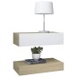 Mobile Porta TV con Luci LED Bianco e Sonoma 60x35 cm
