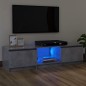 vidaXL Mobile Porta TV con Luci LED Grigio Cemento 120x30x35,5 cm vidaXL Mobile Porta TV con Luci LED Grigio Cemento 120x30x35,5 cm