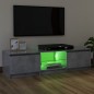 vidaXL Mobile Porta TV con Luci LED Grigio Cemento 120x30x35,5 cm vidaXL Mobile Porta TV con Luci LED Grigio Cemento 120x30x35,5 cm
